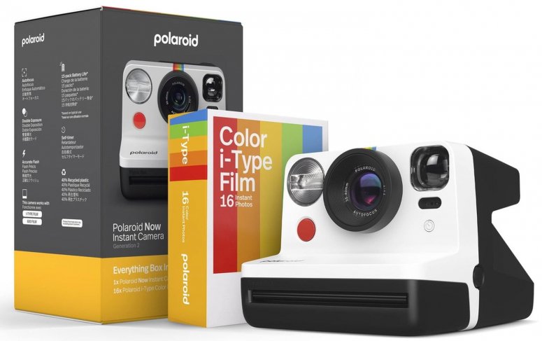 Polaroid Now Everything Box Generation 2CamerasWelcome to the beautifully imperfect world of Polaroid photography. Welcome to the beautifully imperfect world of Polaroid photography with thePolaroid Now Generation 2 camera. The classic, iconic analog inst